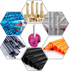 PVC Pipe Reamer 1-1/4 Inch Head, PVC Fitting Saver,Socket Saver with 3/8-Inch Hex Shaft,ABS Plastic Pipe Fitting Reamer Tool for Plumbing Sch.40 CPVC ABS Socket Hub Removing,Fit 1/2" Drills