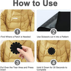 8PCS 7.8x3.9 inch Nylon Repair Patch Self-Adhesive Fabric Patch Down Jacket Repair Patches for Puffer Jackets Tenacious Tape Polyester Waterproof Lightweight Tent Repair Patch Kits for Clothes Bag