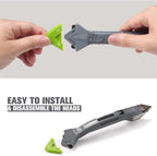 9 in 1caulk smoothingand Grouting Tool, silicone remover，Sealant Trimming and Removal Tool with Grout Squeegee for Bathrooms, Windows, Doors, Kitche