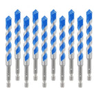 Carbide Drill Bit Set - Dry Drill Bit Set for Masonry, Concrete, Bricks, Wood, Plastic etc(12MM*10 Quick-fit Shank)