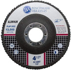 Benchmark Abrasives 4.5" x 7/8" Stearate Coated Type 29 Flap Discs for Aluminum or Other Soft Metals, Angle Grinder Discs for Sanding, Finishing, Grinding, Deburring (10 Pack) - 60 Grit