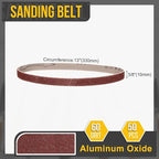 3/8 x 13 Inch Sanding Belt, 50 Pcs 60 Grit Knife Sharpener Belts Work Sharpening for Belt Sander Knife Carving Tool Metal Working