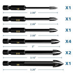 10-Piece Glass Concrete Drill Bit Set, Masonry Drill Bits for Brick, Plastic and Wood, Hex Shank Tungsten Carbide Tip Drilling Tools for Mirror and Ceramic Tile on Concrete and Brick Wall.