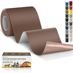 3x79 Nylon Repair Patch Nylon Repair Tape Self Adhesive Fabric Tapes Outdoor Camping Gear Fabric kit for Tent, Umbrella, Down Jackets, Sleeping Bag, Knapsack（Brown）