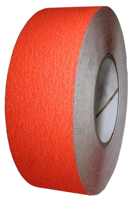 GGR Supplies T.R.U. NST-20 Non-Skid Tape 60 ft. Length Safety Way 60 Grit Anti Slip Traction Tape 32 Mil No Slip (1 in. x 60 ft. (25mm Wide), Fluorescent Red)