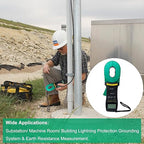 VA100 Professional Digital Clamp Ground Resistance Tester – No Disconnect Earth Testing for Power Systems, Telecom, Gas Stations & Industrial Use 0.01-1000Ω