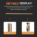 Drill Bit, #46 Cutting Diameter, 4341 HSS Gold Finish 118° Cutting Angle Number Jobber Bits - (Applications: for Drilling Soft Metal Plastic Wood), 5-Pieces