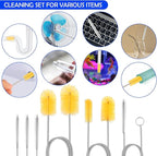 6pcs Flexible Drain Brush 78 Inch Pipe Cleaning Brush 63 Inch Drain Cleaner Brush 59 Inch Hose Brush and 3 Pcs 9 Inch Straw Cleaner Brush for Straws Kitchen Sink Plumbing Shower Drain Tube (Yellow)