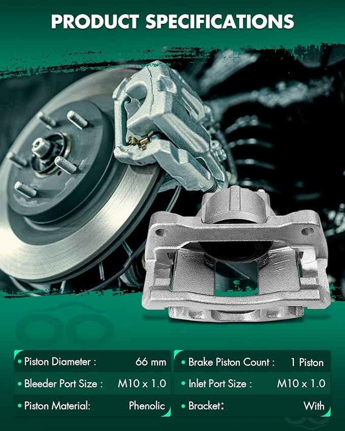 SCITOO Front Right Brake Caliper With Bracket 18B5045 Compatible For Chrysler 2008-2012 For Dodge 2007-2016 For Jeep 2007-2012 For Ram 2012 For Volkswagen 2009-2012