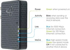 Hitron Bonded MoCA 2.5 Network Adapter for Ethernet Over Coax (Add-on 1 Pack) | Up to 1 Gbps Ethernet | Ideal Backbone for Home Mesh WiFi, Streaming, and Gaming