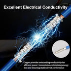 20Pcs Wire Ferrules Kit AWG 2/0 Tinned Copper Crimp Connector Non Insulated Electrical Cable Pin Cord End Terminal Assortment Kit for Electric Connectors (EN70-20