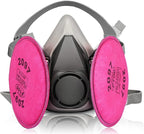 Half Facepiece Reusable Respirator， with 2097 filters Against Dust, Particle, Pollen, Lead Paint & Asbestos,Widely Used in Painting, Cement plant，Decorating Carpentry, Welding, Metal Cutting