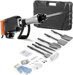 VEVOR Demolition Jack Hammer, 1350 BPM Concrete Breaker 6pcs Chisels Bit Chipping with Case, 2200W Electric Jackhammer Heavy Duty, Black
