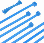 PATIKIL Cable Zip Ties 8 Inch, 100 Pcs Self-Locking Nylon Wire Tie Wraps Heavy Duty Cord Management with 50 lbs Tensile Strength for Indoor and Outdoor, Blue (0.1"W)