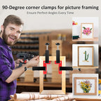 Corner Clamp for Woodworking, 90 Degree Corner Clamp, Right Angle Clamp Woodworking Tools, Aluminum Positioning Squares for Picture Frames, Cabinets, Drawers