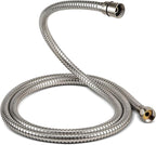 Handheld Shower Head, 6 Spray Setting High Pressure Shower Head with Brass Swivel Ball Bracket and Extra Long Stainless Steel Hose, Brushed Nickel, 5"