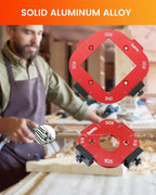 TANYO Router Corner Radius Template, Plastic Box Router Jig with 8 Radius, Aluminum Alloy Router Templates for Woodworking R10/R15/R20/R25/ R30/R35/R40/R50