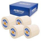4"x4" Wool Felt Wheel, 4 Pack, Fine Grit, for Polishing and Mirror Polishing of Metal
