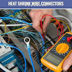 Sopoby 600PCS Heat Shrink Butt Connectors Blue 16-14 AWG-Tinned Red Copper Marine Grade Butt Connectors - Wire Splice Connectors- Waterproof Electrical Connectors for Marine,Boat,Stereo
