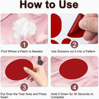 45PCS Nylon Repair Patch Self-Adhesive Pre-Cut Fabric Patch Down Jacket Repair Patches for Puffer Jackets Tenacious Tape Polyester Waterproof Lightweight Tent Repair Patch for Clothes Bag(Red)