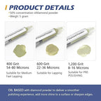 SCOTTCHEN 3Pcs Diamond Polishing Paste, 400/600/1,200 Grit, 54-80/22-36/10-20 Microns Lapping Compound with 50% Concentration of Diamond Powders for Jewelry, Metal, Ring, Glass, Coin, 5 Gram Each