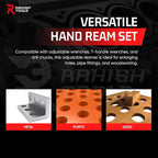 Adjustable Hand Reamer Tool H4 to H11 Sizes - 15/32" to 1-1/16” Reaming Tool for Precise Hole Finishing with Carbon Steel Blades - Hand Tools Reamers for Metal & Wood - 11.90mm - 26.98mm