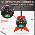 Pipe Center Finder, Pipefitter Tools w/Magnetic Centering Head, 2.75" Y-Type Pipe Fitting Tools w/Adjustable Dial Bubble Protractor to Measure Pipe Diameter from 1-1/2" to 6"
