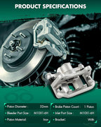 SCITOO Rear Right Brake Caliper With Bracket 19B2978 Compatible For Chevrolet For Optra 2004-2010,For Chevrolet For Spark EV 2014-2016,For Suzuki For Forenza 2004-2008,For Suzuki For Reno 2005-2008
