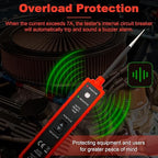 Power Circuit Probe Tester 6V-24V DC Test Light Car Fuse Tester Tool 12V Short Circuit Finder 12V Auto Electrical Tester Kit Component Tester Polarity Identify with Overload Protection,Long Test Lead