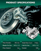 SCITOO Rear Left Brake Caliper With Bracket 19B6287 Compatible For Toyota Prius 2010-2015 For Toyota Prius Plug-In 2012-2015