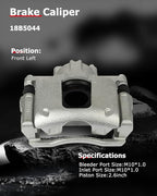 cciyu 18B5044 Front Left Disc Brake Caliper w/Bracket For Chrysler For Town & Country,For Dodge For Grand Caravan/For Nitro,For Jeep For Liberty/For Wrangler,For Ram For C/V,For Volkswagen For Routan