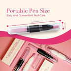 Ceramic Pusher Files for Nails, Manicure Fingernail Files with Cases, Professional Precision Filing Cuticle Remover, Manicure Stick, 2 Pieces