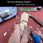 Beginner-Friendly Wood Carving Kit, 3pc Whittling Knife Set with Wood Carving Knives, Spoon Carving Knife, Basswood Blocks, & Fun Learning Videos, Wood Whittling Kit for Beginners from Schaaf Tools