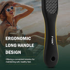 FVION Double-Sided Nano Glass Foot File for Callus Remover - Highly Effective Hard and Dead Skin Remover for Cracked Heels and Dry Skin (Black)
