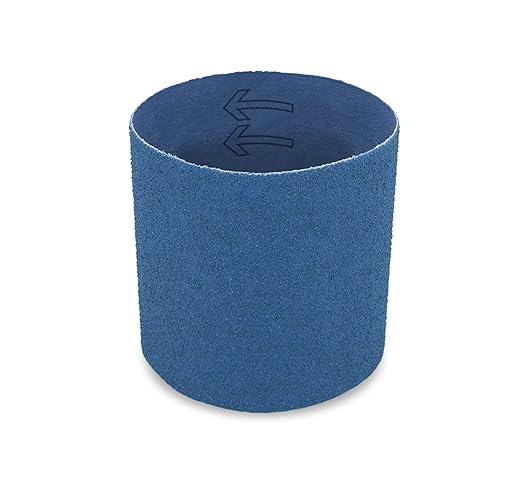 CS Unitec | 42080 | PTX Zirconium Grinding Belt Sleeve for Metal Grinding. 80 Grit, 3.5" Diameter x 4" Wide (Pack of 10) - Made in Germany