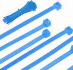 PATIKIL Cable Zip Ties 8 Inch, 100 Pcs Self-Locking Nylon Wire Tie Wraps Heavy Duty Cord Management with 50 lbs Tensile Strength for Indoor and Outdoor, Blue (0.2" W)