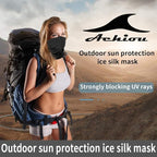 Achiou Cooling Neck Gaiter Face Cover Scarf, UV Protection Mask for Men and Women,Soft Windproof, Hiking Cycling Running