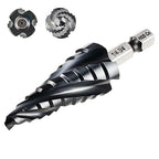 ZELCAN 9 Sizes M35 Cobalt Step Drill Bit, 1/4" to 3/4" Four Spiral Flute Step Drill Bit for Metal, Titanium-Coated HSS Step Bit with 1/4" Hex Shank for Stainless Steel Aluminum Copper Wood Plastic