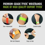 1,200 WristCo Neon Yellow Tyvek Wristbands for Events - Tamper-Proof Design & Fluorescent Color Prevent Reuse Premium-Grade Bracelets for Hospital & Medical ID, Party & VIP Identification