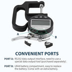 Digital Thickness Gauge 0.001mm/0.00005" | 0-25.4mm/1.0" Electronic Micrometer Thickness Meter with LCD Display, Unit Conversion, Storage Case, Extra Battery