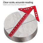 Center Finder Woodworking, Center Finder Tool, 45 Degree Scribe Tool, Aluminum Alloy Round Bar for Wood, Precise Measurements, Drill Press