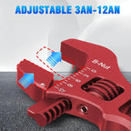 AN Hose Fitting Adjustable Wrench 3AN-12AN Lightweight Aluminum (Red-Non-Marring)