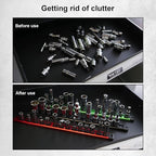 Magnetic Socket Holder Organizer Set:3/8-Inch Drive Socket Trays Socket, 360° Swivel 14 Clips Socket Holder Kit, For Automotive Mechanic Garage (Green)