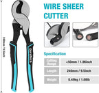 DURATECH Battery Cable Lug Crimping Tool with Wire Cutter-Wire Crimper Tools-AWG 10 8 6 4 2 1/0-Battery Terminal Crimper for Heavy Duty Wire Lugs, Copper Lugs
