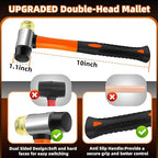 Laminate Wood Flooring Installation Kit, 6 in 1 Vinyl Flooring Tools with Double-Faced Mallet, Tapping Block with Handle, 2 in 1 Flooring Spacers, Heavy Duty Pull Bar, 40 Spacers, Tape Measure