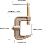 Welding Ground Clamp 500Amp G-style Solid Brass Clamping Range up to 44mm Earth Clamp For TIG/MIG/MMA Tig Welder Machines