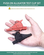 Multimeter Alligator Clips, Heavy Duty Alligator Clips Set Full Insulated with 4mm Banana Jack Socket for Electrical Test