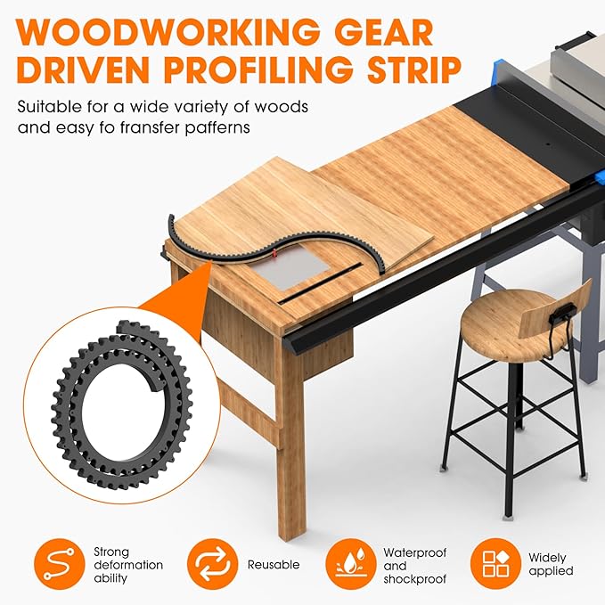 Flexible Router Edge Guide,Professional Router Templates for Woodworking Accessories,Flexible Curve Guide for Precise Thread Border, Curve and Arc Angle Positioning(Black 39INCH)
