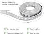Hose Clamps, DIY 36 FT Metal Strap + 15 Fasteners, Hose Clamps Stainless Steel, Large Adjustable Hose Clamp Pipe Clamp for Pipe Automotive Mechanical Applications