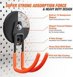 Large Strong Magnetic Hooks For Hanging Heavy Duty, 2PCS 3.5in Neodymium Magnet Storage Utility Hooks, Industrial Magnet Hook, Steel Long Magnetic Holder Hanger Organizer For Garage Garden Power Tools